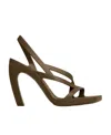 Bottega Veneta Jimbo Slingback Heeled Sandals In Brown