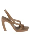 Bottega Veneta Jimbo Rubber Slingback Sandals In Brown