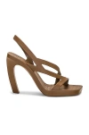 Bottega Veneta Jimbo Rubber Slingback Sandals In Gingersnap