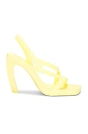 Bottega Veneta Yellow Jimbo Heeled Sandals In Sherbert
