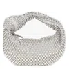 Bottega Veneta Mini Jodie Leather & Crystal Bag In Silver