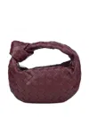 Bottega Veneta Women Burgundy Nappa Leather Mini Jodie Handbag