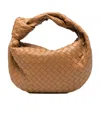Bottega Veneta Green Mini Jodie Top Handle Bag In Brown