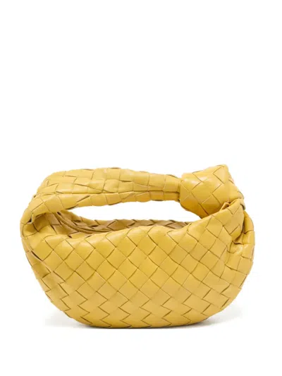 Pre-owned Bottega Veneta Jodie Intrecciato Knot Handbag In Yellow