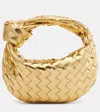 Bottega Veneta Jodie Intrecciato Metallic Leather Tote Bag In Gold