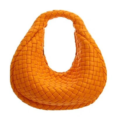 Bottega Veneta Jodie Intrecciato Tote Bag In Orange