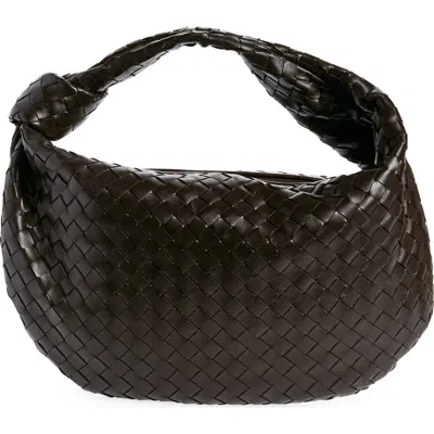 Bottega Veneta Jodie Leather Hobo Bag In 2132 Fondant-gold