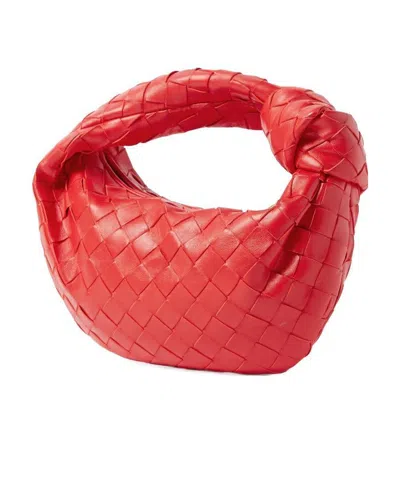 Bottega Veneta Jodie Leather Shoulder Bag In Red