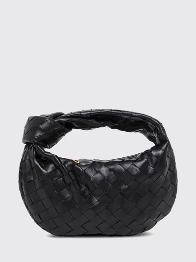 Bottega Veneta Jodie Mini Handbag In Intrecciato Leather With Knotted Handle In Black