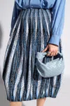 Bottega Veneta Blue Teen Jodie Leather Shoulder Bag In Light Blue