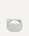 Bottega Veneta Womens Chalk Mini Jodie Intrecciato Leather Top-handle Bag In White