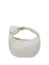 Bottega Veneta Womens Chalk Mini Jodie Intrecciato Leather Top-handle Bag In White-gold
