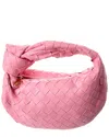 Bottega Veneta Micro Candy Jodie Woven Zipper Handbag In Pink