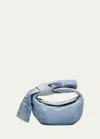 Bottega Veneta Jodie Mini Shirt Denim Top-handle Bag In Blue Wash-sun-pew