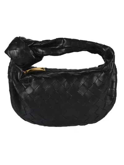 Bottega Veneta Teen Jodie Intrecciato Leather Hobo In Fire Nero