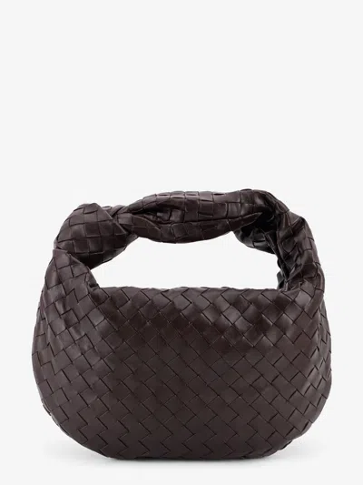 Bottega Veneta Jodie Small Leather Handbag With Intrecciato Motif In Brown