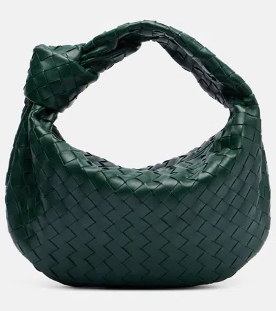 Bottega Veneta Jodie Small Leather Shoulder Bag In Green