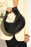 Bottega Veneta Navy Teen Jodie Bag In Black