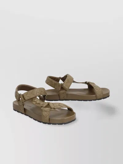 Bottega Veneta Journey Leather Quilted Flat Sandals