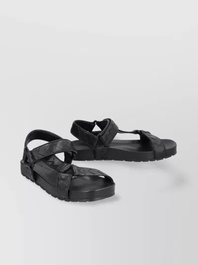 Bottega Veneta Journey Leather Quilted Flat Sandals