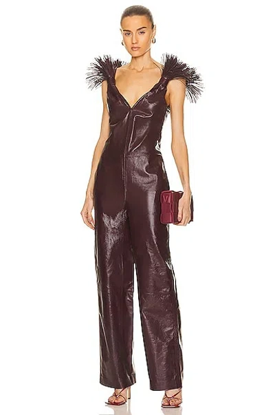 Bottega Veneta Jumpsuit In Ox Blood