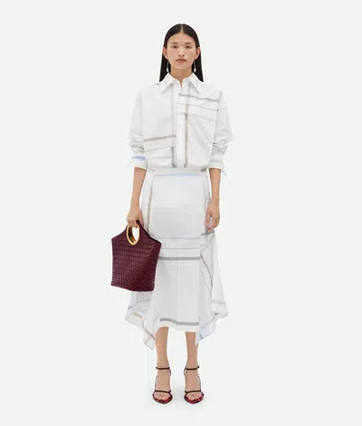 Bottega Veneta Handkerchief Cotton Skirt In White