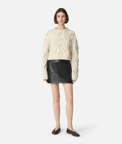 Bottega Veneta Leather Skirt In Black