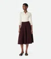 Bottega Veneta Wool Bouclé Skirt In Brown