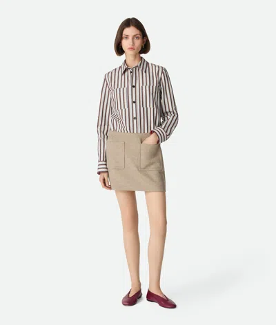 Bottega Veneta Jupe En Laine Et Cachemire In Brown