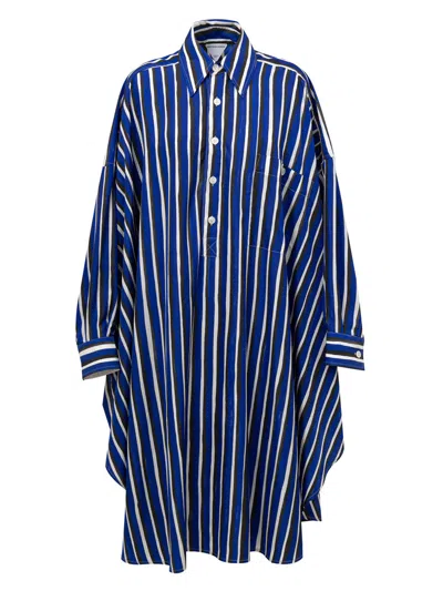 Bottega Veneta Kaftano Shirt Dress In Righe