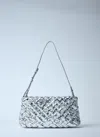 Bottega Veneta Kalimero Cha-cha Shoulder Bag In Silver
