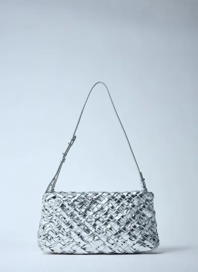 Bottega Veneta Kalimero Cha-cha Shoulder Bag In Silver