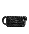 Bottega Veneta Black-m Brass Kalimero Tassel Leather Shoulder Bag In Black
