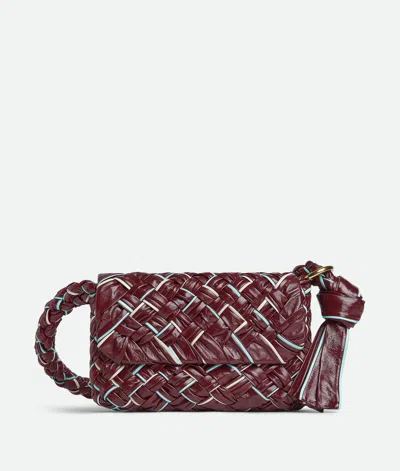 Bottega Veneta Kalimero Città Shoulder Bag In Barolo/chalk