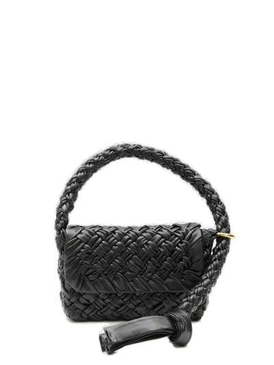 Bottega Veneta Kalimero Citta Shoulder Bag In Black