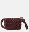 Bottega Veneta Kalimero Città Small Gathered Intrecciato Leather Shoulder Bag In Burgundy