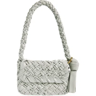 Bottega Veneta Kalimero Intrecciato Leather Shoulder Bag In Sterling-brass