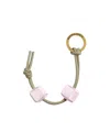 Bottega Veneta Cube Key Ring In Cave Stone Green/washed Happiness Powder
