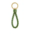 Bottega Veneta Green Intrecciato Key Ring In Green
