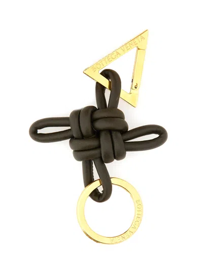 Bottega Veneta Keychain "triangle" In Black