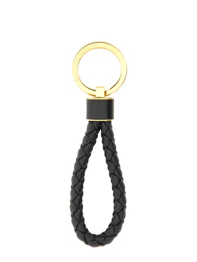 Bottega Veneta Keychain Weave In Black