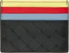 Bottega Veneta Khaki & Multicolor Intrecciato Credit Card Holder In 3483 D.gr/d.g-i-d.re