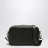 Bottega Veneta Men's Leather Intrecciato Crossbody Camera Bag In Green