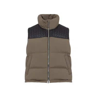 Bottega Veneta Khaki Cotton Padded Vest