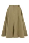 Bottega Veneta Women Khaki Cotton Skirt In Neutral