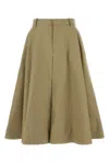 Bottega Veneta Women Khaki Cotton Skirt