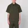 Bottega Veneta Light Cotton Twill Short Sleeved Shirt In Green