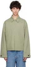 Bottega Veneta Khaki Light Jacket In 3025 Juniper
