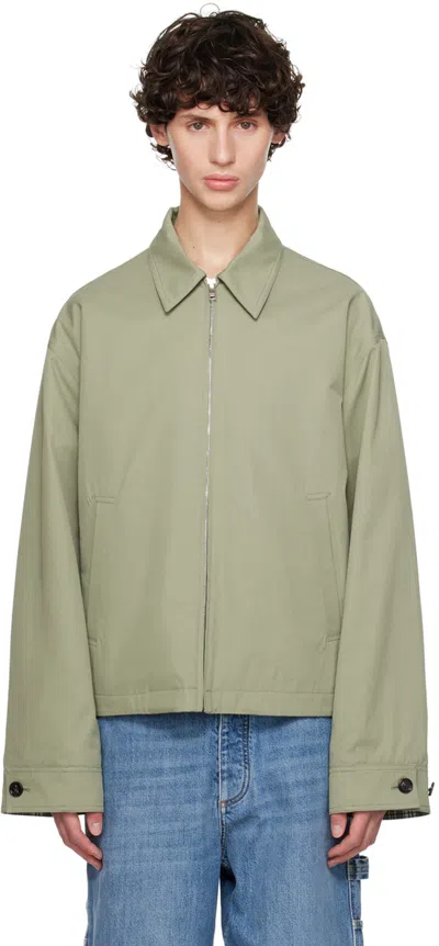 Bottega Veneta Khaki Light Jacket In 3025 Juniper