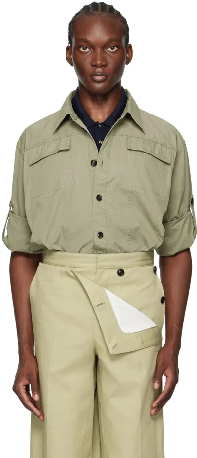 Bottega Veneta Khaki Light Shirt In 3025 Juniper